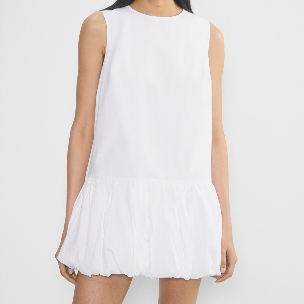 White Ruffle Hem Dress size small